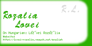 rozalia lovei business card